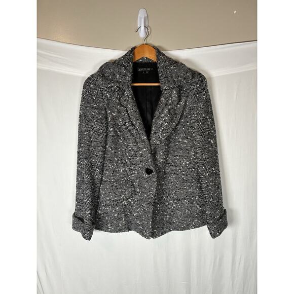 Lafayette 148 Wool Blend Herringbone Tweed Blazer Jacket Size 4 Office Career - Picture 5 of 10
